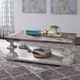 Liberty Furniture Sedona Gravel Cocktail Table with Heavy Distressed White Base-1