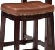 Linon Claridge 3-Piece Brown/Cognac Counter Table Set-1