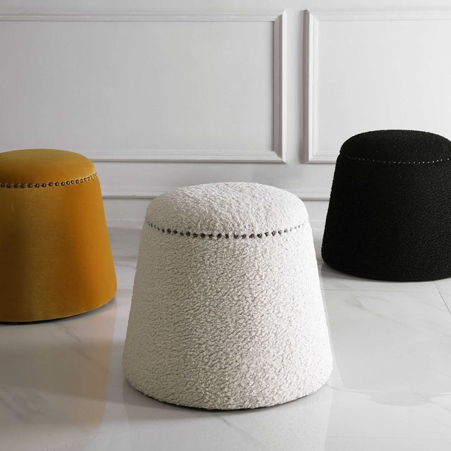 Uttermost® Gumdrop White Ottoman-3