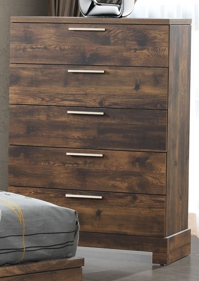 New Classic® Home Furnishings Campbell 5-Piece Ranchero Queen Bookcase Bed Set with Chest and Nightstand-3