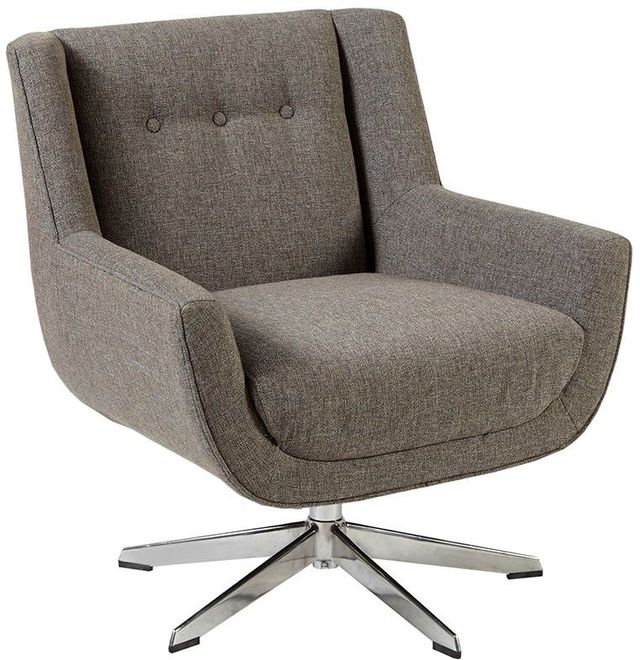 Olliix by INK+IVY Brown Multi Nina Star Based Swivel Lounge Chair-1