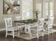 Furniture of America® Auletta Distressed White Dining Table with Gray Top-1