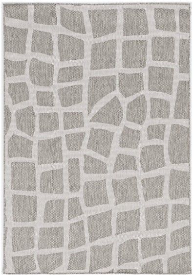 KAS Rugs Provo Ivory/Gray Bedrock 5'x8' Area Rug-0
