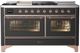 Ilve® Majestic III 60" Graphite Matte Pro Style Dual Fuel Natural Gas Range with French Top and Copper Trim-0
