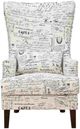 Elements International Kori Beige French Script Accent Chair-0