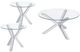 Coaster® Kenzie 3-Piece Tempered Glass Top Occasional Table with Chrome Base Set-0