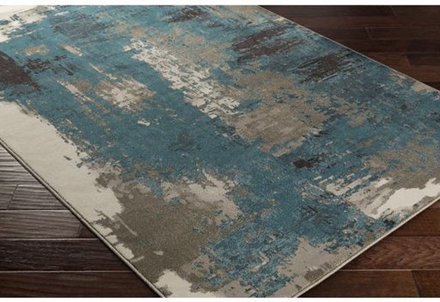 Surya Steinberger Aqua 5'x8' Area Rug-1