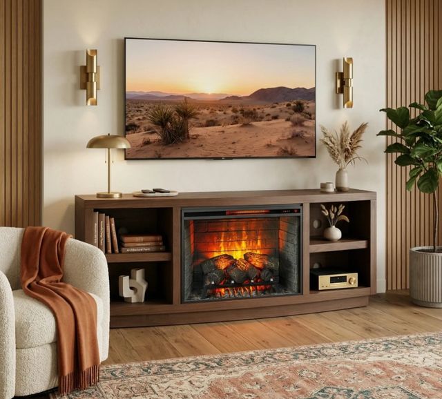 Sunny Designs™ Circ Candlelight Dark Media Cabinet-1