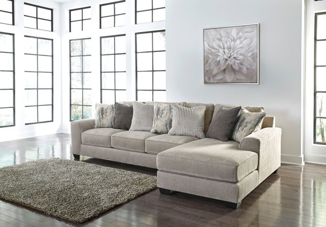 Benchcraft® Ardsley 2-Piece Pewter Right-Arm Facing Sectional and Chaise-2