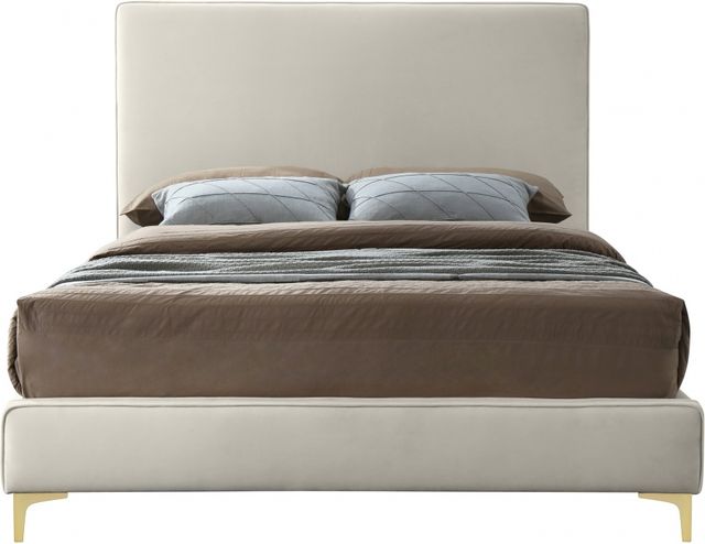 Meridian Furniture Geri Cream Full Upholstered Panel Bed-1