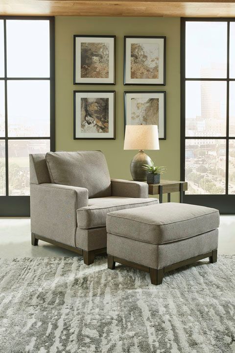 Signature Design by Ashley® Kaywood 2-Piece Granite Chair and Ottoman Set-3