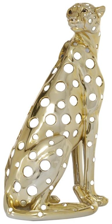 Deco Marche Gold Leopard Sculpture-0