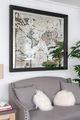 A & B Home Distressed Black Mirrored Wall-3