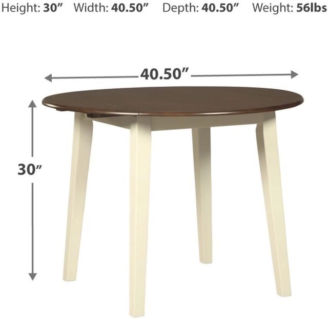 Signature Design by Ashley® Woodanville Brown Dining Table with Cream Legs-2
