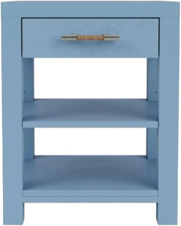 Riverside Furniture Rosalie Cabana Blue 1-Darwer Nightstand-2