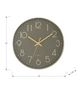 Monarch Specialties Inc. Dark Bronze 12" Analog Wall Clock with Gold Numbers-2