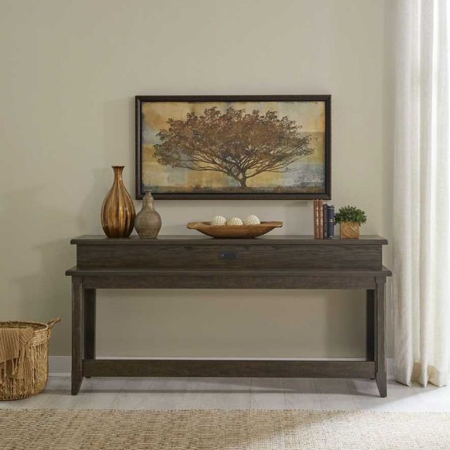 Liberty Furniture Paradise Valley Saddle Brown Console Bar Table-1