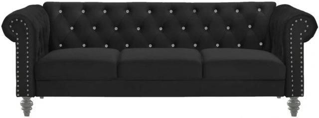 New Classic® Home Furnishings Emma Black Crystal Sofa-2