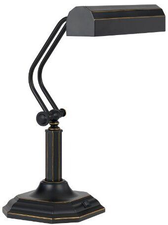 Cal® Lighting & Accessories Dark Bronze Desk Lamp-0