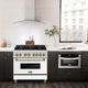 ZLINE Autograph Edition 36" Stainless Steel Pro Style Dual Fuel Range with White Matte Door-1