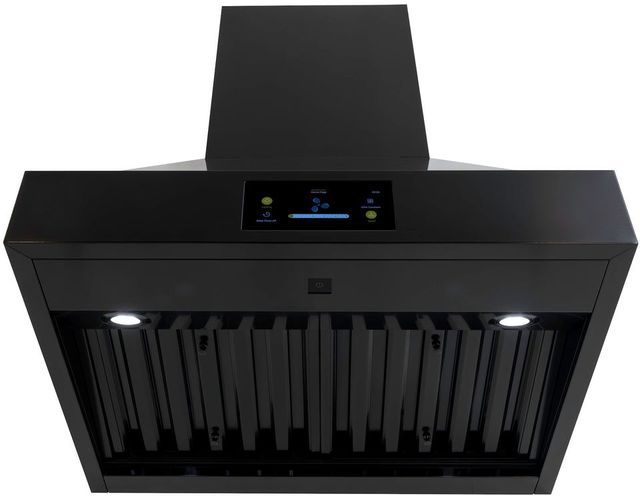 Induction Hardware 36" Black Stainless Steel Wall Mounted Range Hood-2