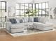 Affordable Furniture 4450 3-Piece Platinum Double Chaise Sectional-0