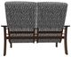 Telescope Casual St. Catherine Agra Classic/Kona Aluminum/Fabric Outdoor MGP Cushion Loveseat with Chestnut Rustic Arms-3