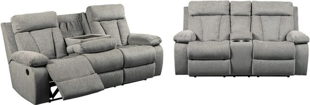 Signature Design by Ashley® Mitchiner 2-Piece Fog Living Room Set with Reclining Sofa-0