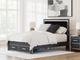 Signature Design by Ashley® Birmonton Black Queen Upholstered Storage Panel Bed-1