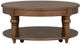 Flexsteel® Bellevue Whiskey Brown Round Coffee Table with Casters-3