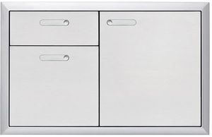 front view of the Lynx® Professional Series 36" Storage Door & Double Drawer Combination
