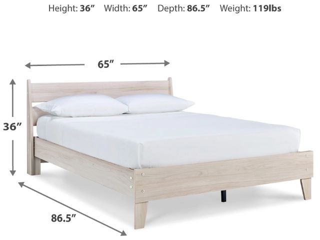 Signature Design by Ashley® Socalle Natural Queen Panel Platform Bed-4