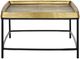 Currey & Company Tanay Antique Brass Cocktail Table with Graphite Black Iron Framework-1