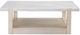 Bassett Mirror Newport White Rectangular Cocktail Table with Sunbleached Ash Base-1