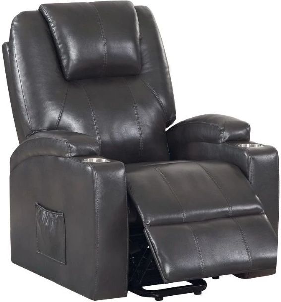 ACME Furniture Evander Gunmetal Power Lift Recliner and Massage-1