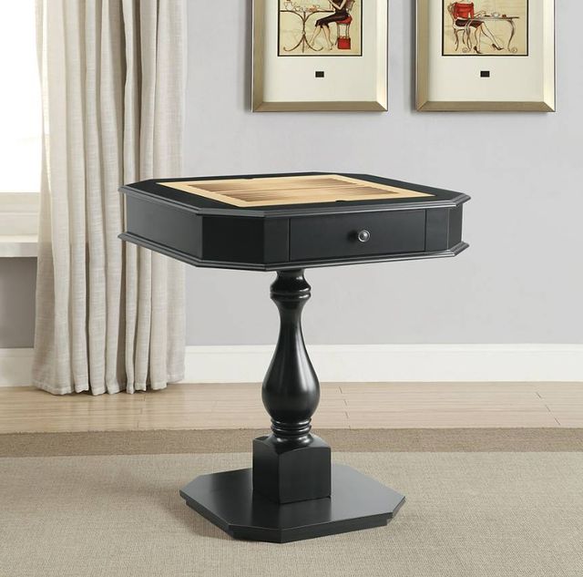 ACME Furniture Bishop Black Backgammon Game Table-1