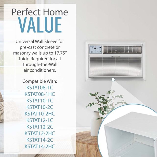 Keystone® White Air Conditioner Wall Sleeve-2