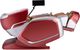Cozzia® Quantum Scarlet/Silver Power Massage Chair-1