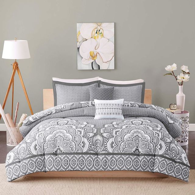 Olliix by Intelligent Design Isabella Grey Twin/Twin XL Comforter Set-0
