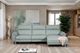Furniture of America® Theola Pale Blue Power Reclining Sectional with Right Chaise-1