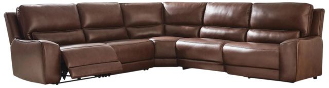 Signature Design by Ashley® DeepWakes 5-Piece Canyon Power Reclining Curved Sectional-0