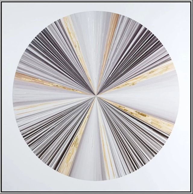 Classy Art Style 12 Hand Painted Textured Canvas with Foil Wall Art-0