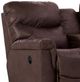 La-Z-Boy® James Walnut Leather Manual Reclining Loveseat with Console-1