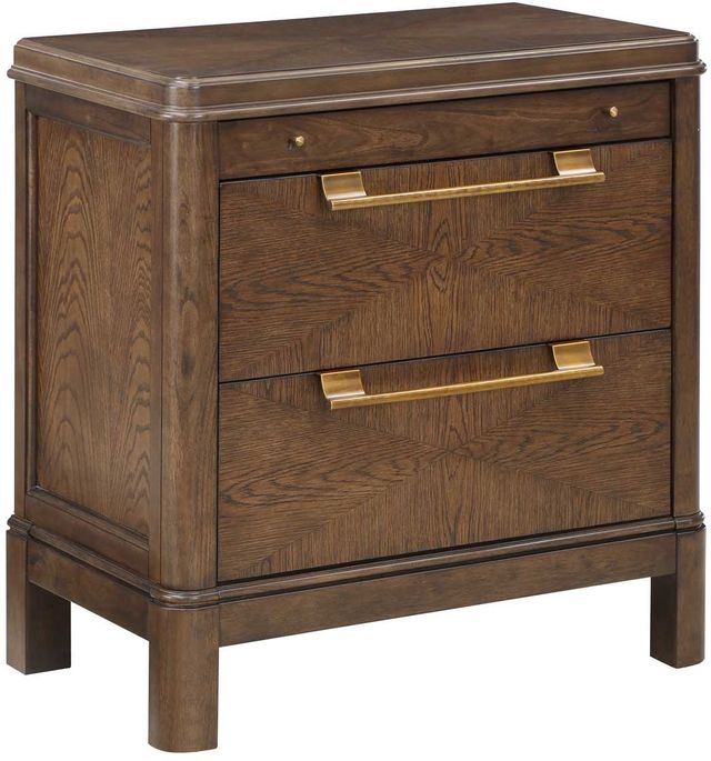 Steve Silver Co. Milan Brown Walnut Nightstand-1