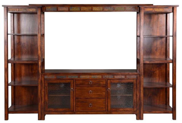 Sunny Designs™ Santa Fe Dark Chocolate Entertainment Wall with Pier-0