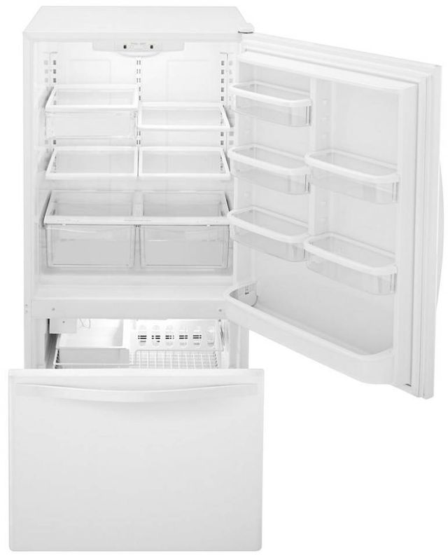 Whirlpool® 18.7 Cu. Ft. White Bottom Freezer Refrigerator-1