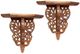 A & B Home 2-Piece Natural Carving Wall Shelf Set-1