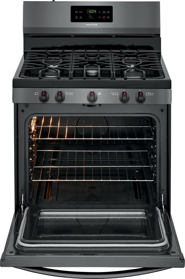 Frigidaire® 30" Black Stainless Steel Free Standing Gas Range-1