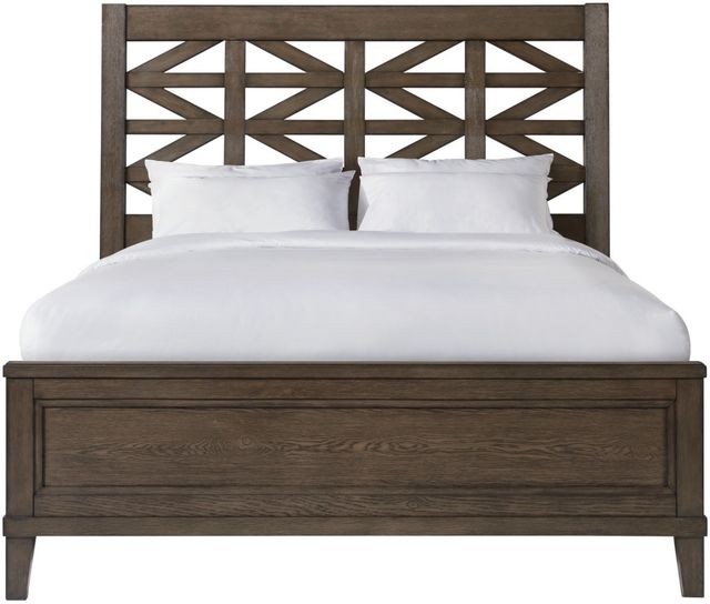 Intercon Preston Weathered Vintage Oak Queen Panel Bed-0