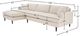 LH Home Seating Cup Qs Martha 2-Piece Beach Alabaster Left-Arm Facing Sectional Sofa and Chaise-2